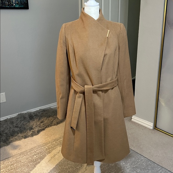 MICHAEL Michael Kors- Walker belted wrap wool coat - Picture 4 of 6